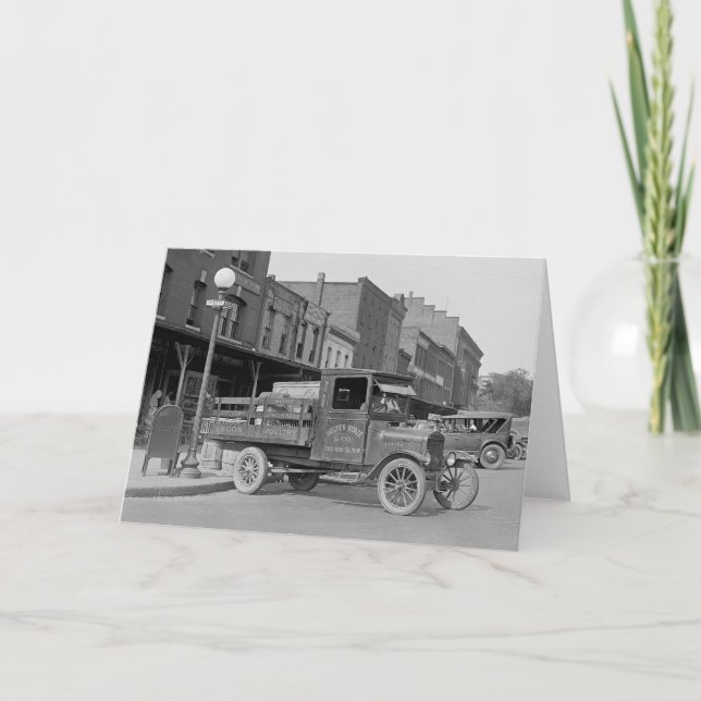 Tarjeta Camión de reparto de las aves de corral, 1926 (Anverso)