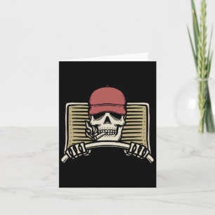 Tarjeta Camión de Skeleton Lazy Halloween Disstume Truco d