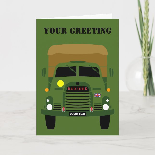 TARJETA CAMIÓN DE VETERANO DEL EJÉRCITO BRITÁNICO PERSONAL (Anverso)