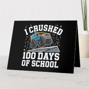Tarjeta Camión Monstruo 100 Días de Escuela 100º Día de Es