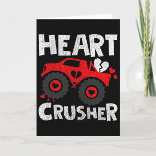 Tarjeta Camión Monstruo Corazón Día de San Valentín 