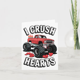 Tarjeta Camión Monstruo de San Valentín para Niños que Apl