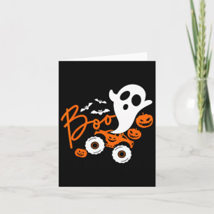 Tarjeta Camión Monstruo Ghost Rider Calabaza de Halloween 