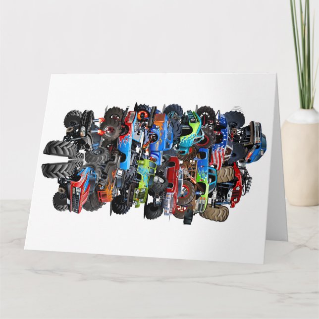 Tarjeta camión monstruo personalizado (Anverso)