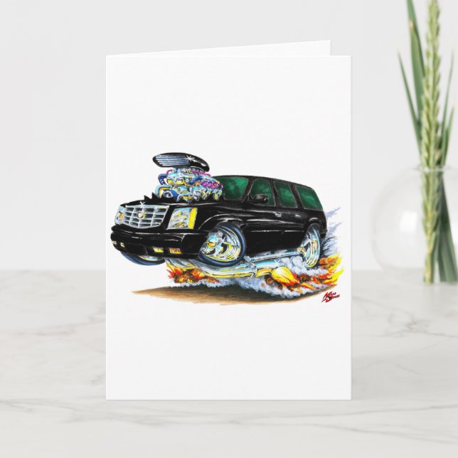 Tarjeta Camión negro Cadillac Escalade (Anverso)