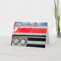 Camión Rojo Antiguo De Cumpleaños Con Dados Fuzzy