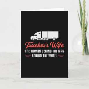 Tarjeta Camioneras esposa de camionera mujer tras amor