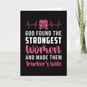 Tarjeta Camioneras Esposa Dios encontró graciosas a las mu