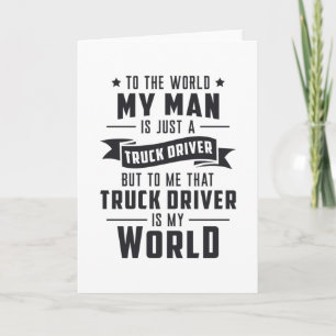 Tarjeta Camioneras Esposa Mi Hombre Es Sólo Un Amor De Cam