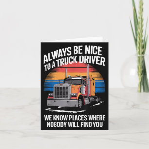 Tarjeta Camionero Arte Para Hombres Papás Mujeres Crucero 