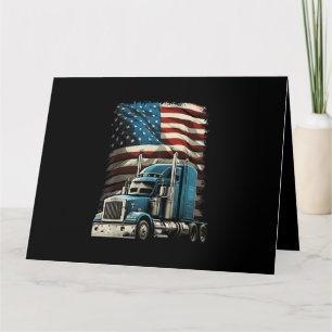 Tarjeta Camionero Bandera Estadounidense Para Camión Patri