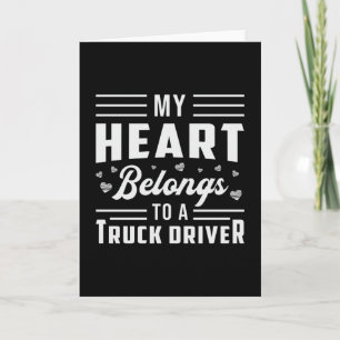 Tarjeta Camioneros Esposa Mi Corazón Pertenece A Un Conduc