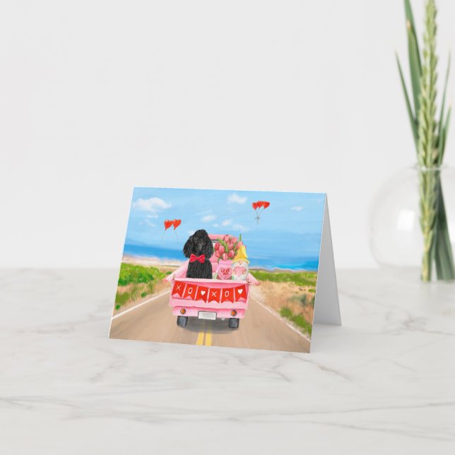 Tarjeta Camiones de El día de San Valentín de perro de per (Anverso)