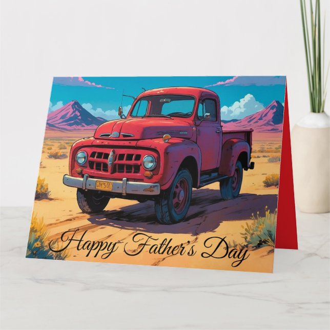 Tarjeta Camioneta Americana Clásica  (Anverso)