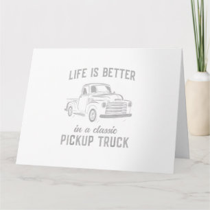 Tarjeta Camioneta Clásica Tipo Hombre Vintage