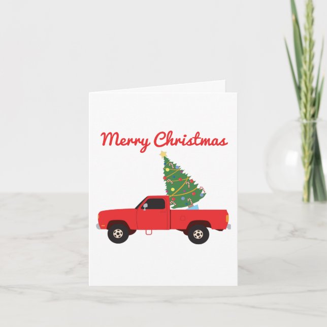 Tarjeta Camioneta de Navidad (Anverso)