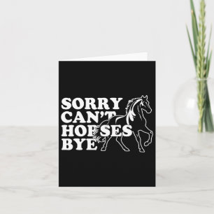 Tarjeta Camisa de Caballo Graciosa Retro Vintage Lo siento