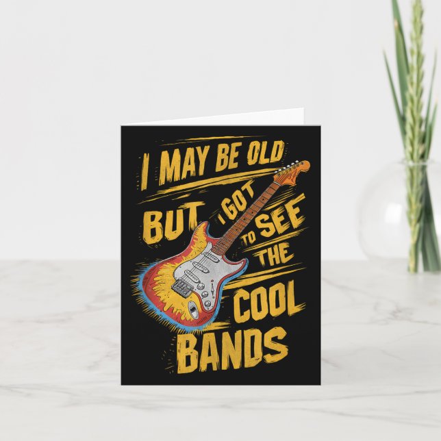 Tarjeta Camisa De Guitarra Para El Abuelo Funny Dad Guitar (Anverso)