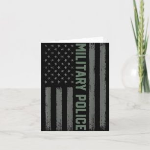 Tarjeta Camisa de la Policía Militar Bandera Americana _ O