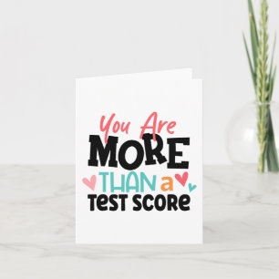 Tarjeta Camisa De Maestra Día Eres Más Que Una Puntuación 