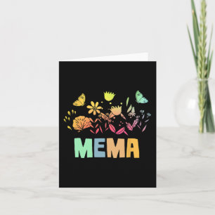 Tarjeta Camisa De Mema Floral Vintage Para Mujeres Día de