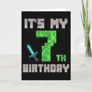 Tarjeta Camisa de niño cumpleaños es mi sétimo juego de az