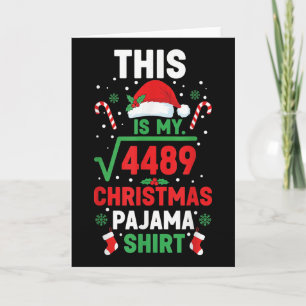 Tarjeta Camisa de pijama de Navidad Divertida 67 Seis Siet
