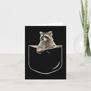 Tarjeta Camisa De Pocket Raccoon, Raccoon Gracioso En Un R