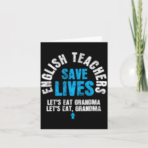 Tarjeta Camisa de profesor de inglés salva vidas divertido