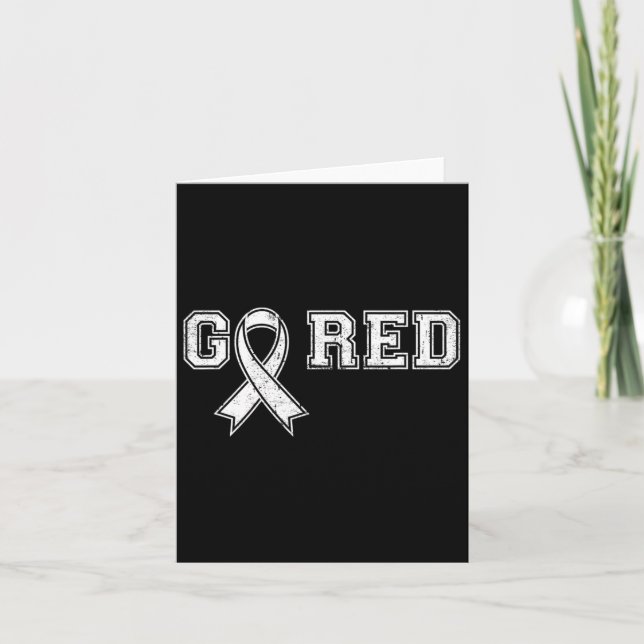 Tarjeta Camisa del Mes de la Salud del Corazón Concientiza (Anverso)