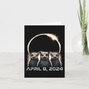 Tarjeta Camisa Eclipse Solar Total 2024 Opossum En Astrono