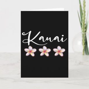 Tarjeta Camisa Kauai hawaiana Plumeria Vacaciones Luau