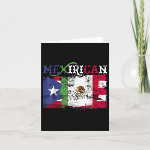 Tarjeta Camisa mexicana, camiseta con bandera de Puerto Ri