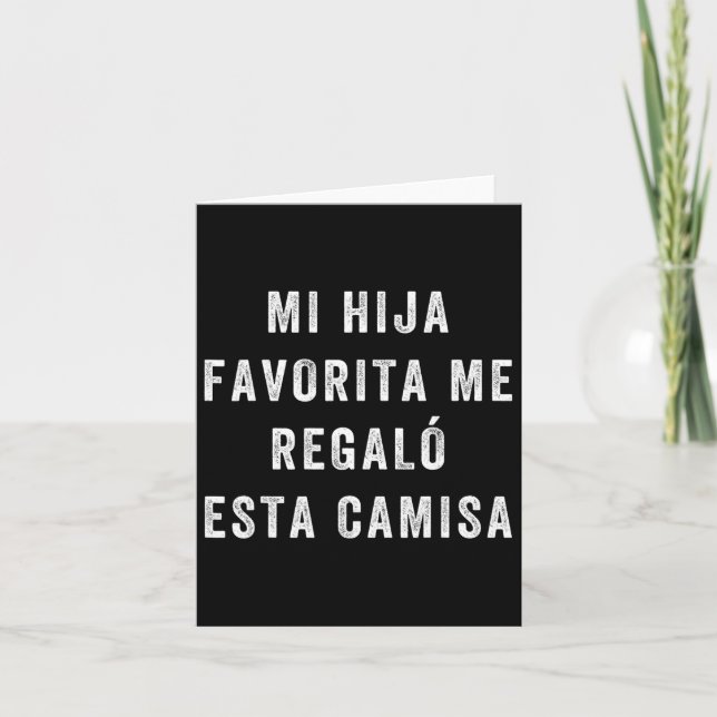 Tarjeta Camisa para papá e hija Camisa divertida para papá (Anverso)