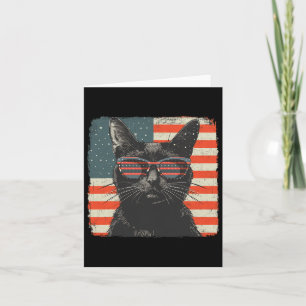 Tarjeta Camisas Patrióticas De Gato Negro 4 De Julio Hombr