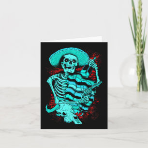 Tarjeta Camisas Tequila Pistolero Muerta de Esqueleto Mexi