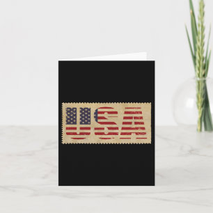 Tarjeta Camiseta 4 De Julio Bandera De Usa Estados Unidos