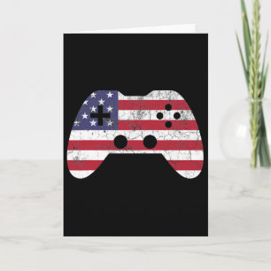 Tarjeta Camiseta 4 De Julio Videojuego Jugador Niños Hombr