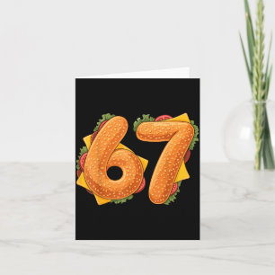 Tarjeta Camiseta 67 Hamburguesa Navidad 6 7 Meme Divertido