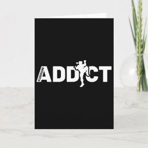 Tarjeta Camiseta adicto al kickboxing regalo instructor de