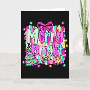 Tarjeta Camiseta Alegre y Brillante Navideña para Hombres