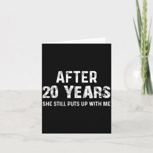 Tarjeta Camiseta Años 20 Aniversario Marido