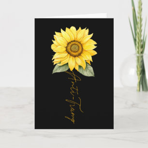 Tarjeta Camiseta Anti Trump Sutil Flor De Girasol