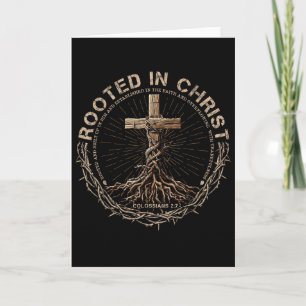 Tarjeta Camiseta arraigada en Cristo, Camiseta de Jesús, C