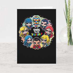 Tarjeta Camiseta Atrévete a ser tú mismo Superhéroes de co
