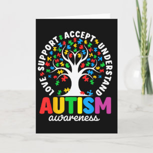 Tarjeta Camiseta Autismo Amar Aceptar Apoyar Autista Autis