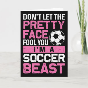 Tarjeta Camiseta Bestia Fútbol Mujeres Adolescente Chica A