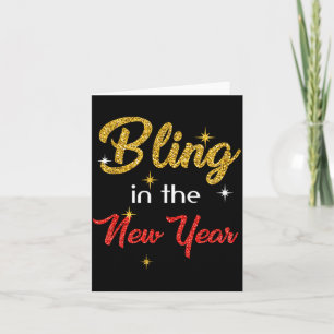 Tarjeta Camiseta Bling En El Año Nuevo _ Vacaciones De Año