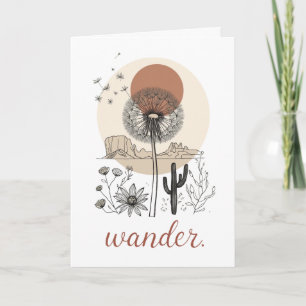 Tarjeta Camiseta Boho Mamá Mama Vagabundea Regalo Flor Sil