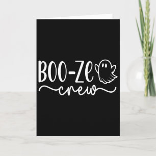 Tarjeta Camiseta Boo-ze Crew Halloween Ghost Vacation Crui